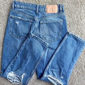 Zara High Rise Straight leg jean